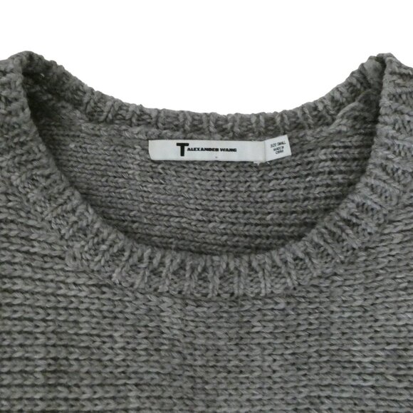 T ALEXANDER WANG Crew Neck sweater S heather gray - Picture 5 of 6